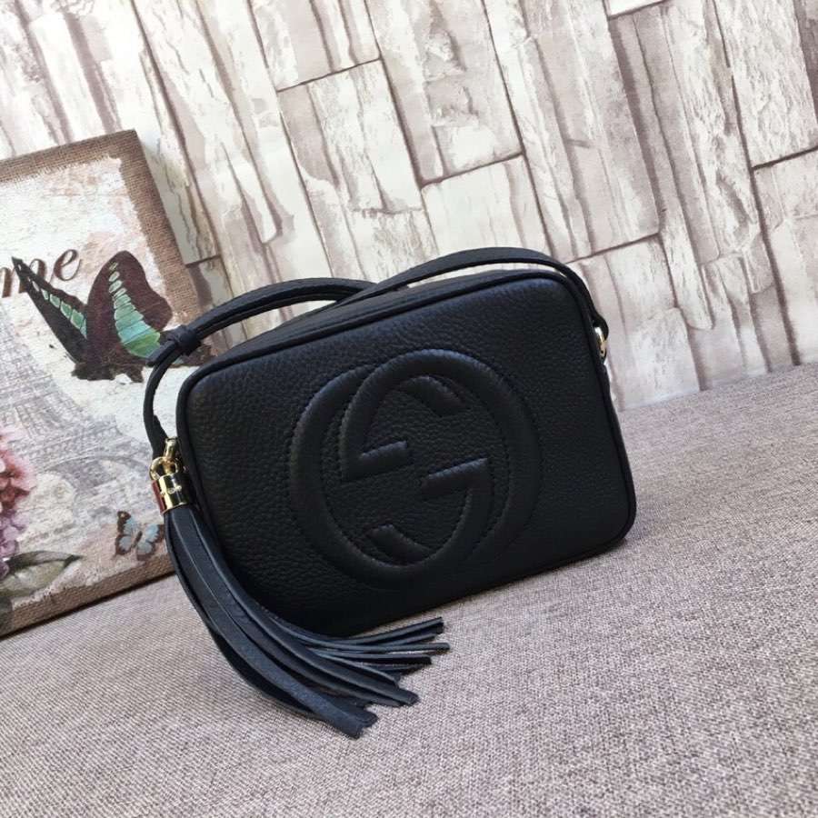 Gucci Soho small leather disco bag 308364 A7M0G 1000 black - Click Image to Close